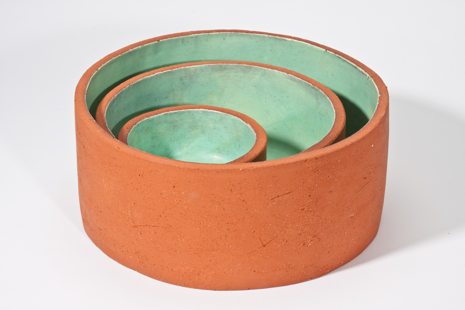 Brick Bowls, hand-built earthenware