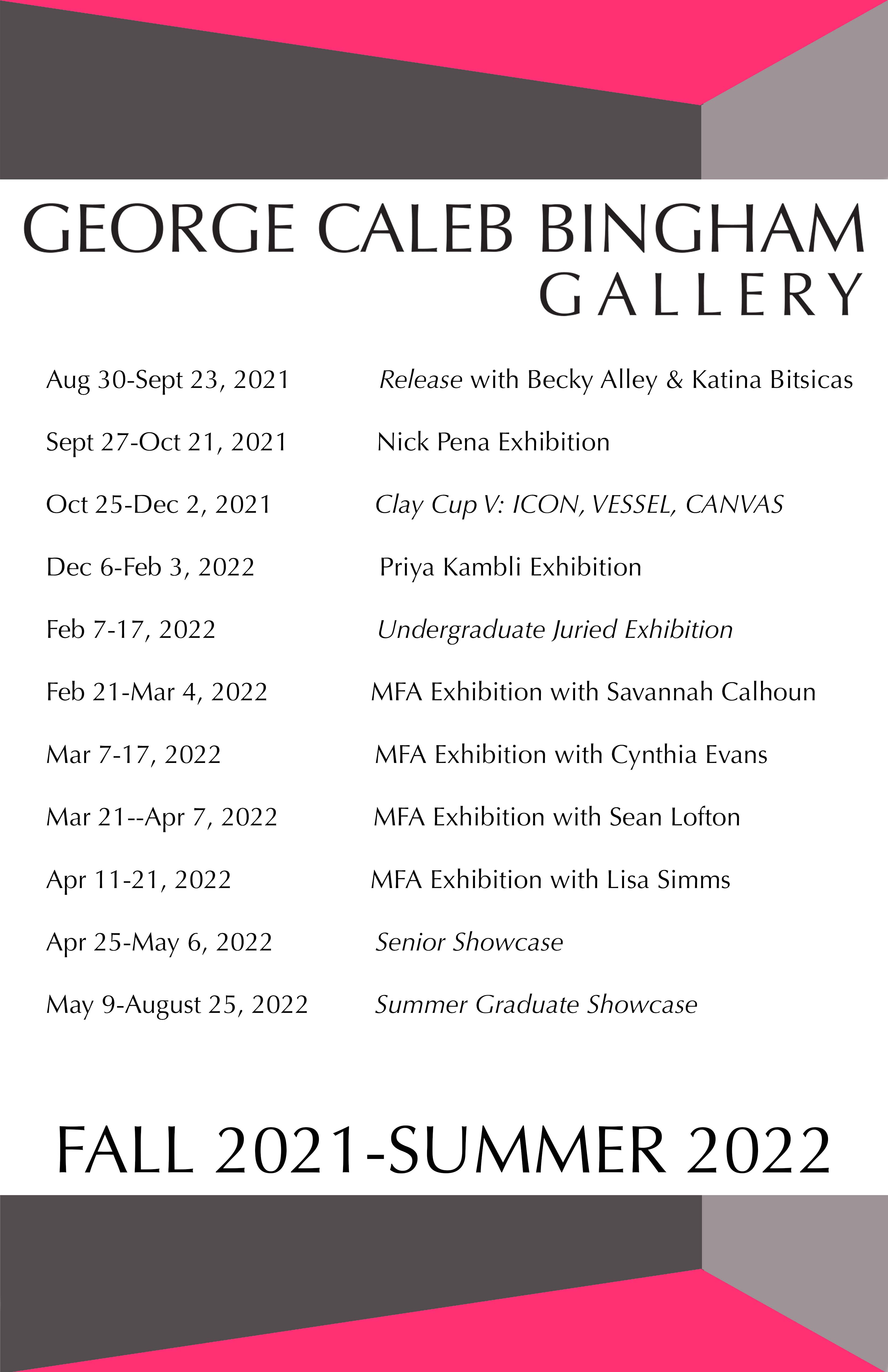 The George Caleb Bingham Gallery Schedule