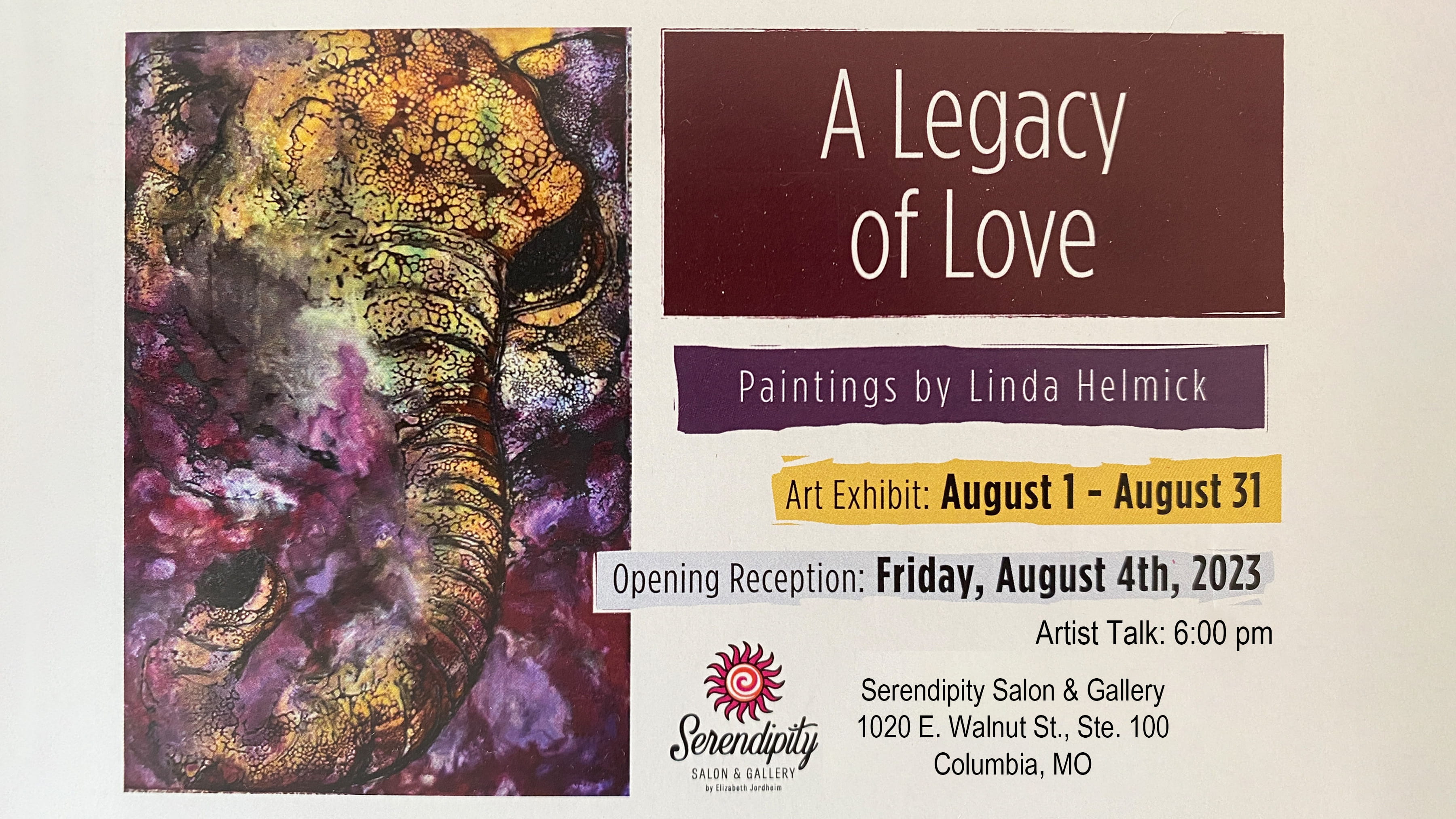 A Legacy of Love art exhibit