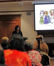 Students presenting their work