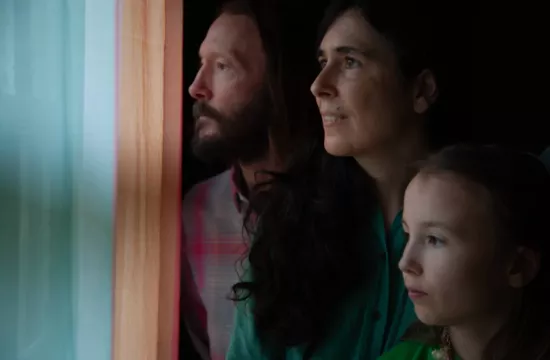 album cover of Fullmoon Maple featuring images of Bergman, Salinas and a child