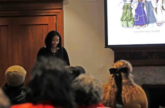 Students presenting their work